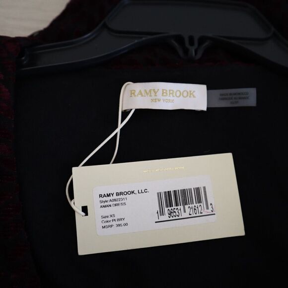 Ramy Brook A0922311 Women Sz XS Plum Berry Purple Aman Embroidered Minidress - Picture 6 of 10